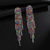 European And American Exaggerated Tassel Earrings Women's Diamond Earrings Long Earrings Earrings