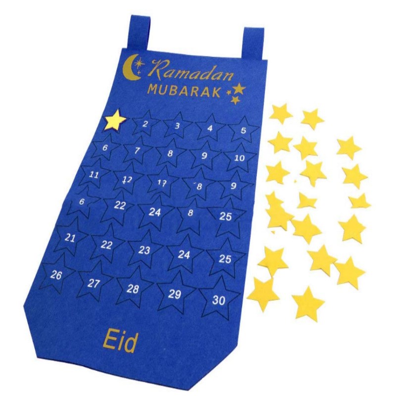 Eid Ramadan Decorated Muslim Fabric Wall Calendar