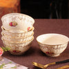 Water-painted Gold-rimmed Tableware Set Plates And Bowls In Bulk