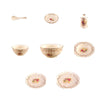 Water-painted Gold-rimmed Tableware Set Plates And Bowls In Bulk