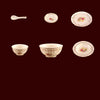 Water-painted Gold-rimmed Tableware Set Plates And Bowls In Bulk