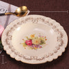 Water-painted Gold-rimmed Tableware Set Plates And Bowls In Bulk