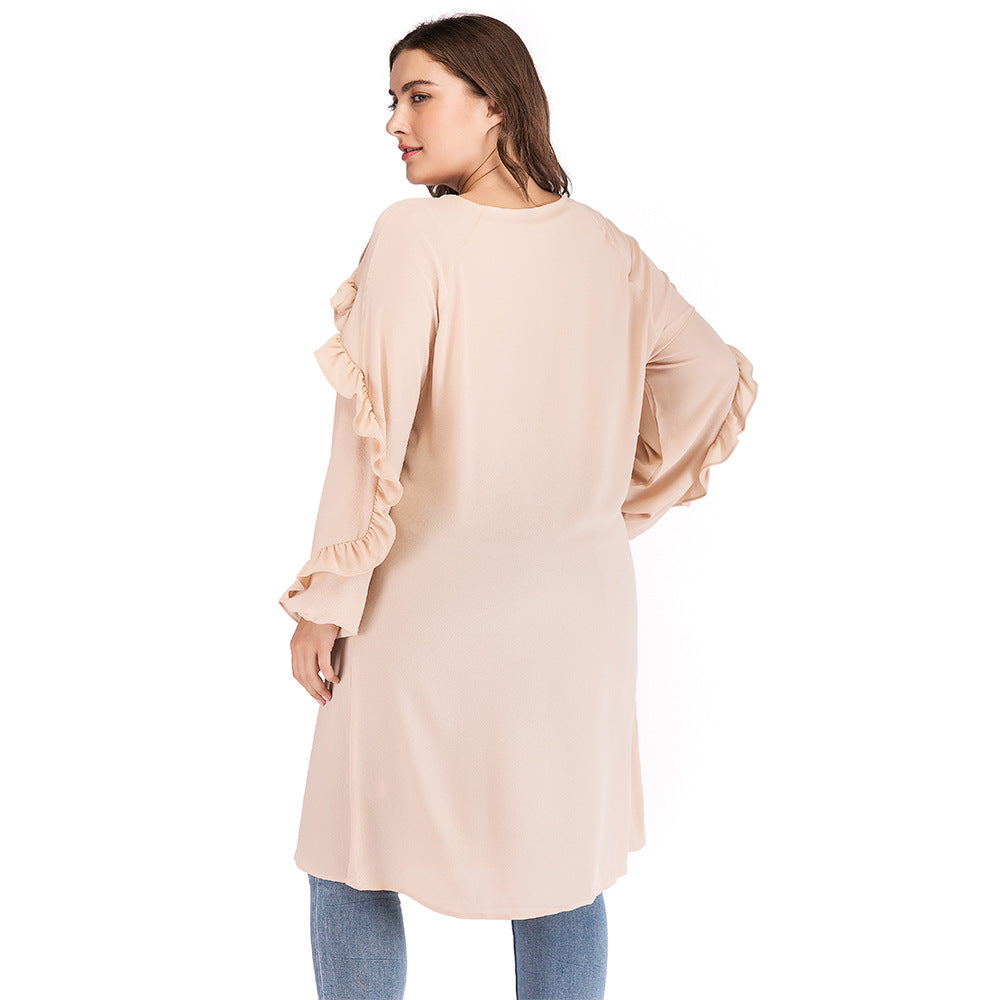 Muslim long sleeve round neck dress