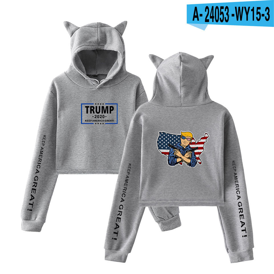 Ladies Trump Print Hoodie