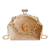 Gold velvet sweet lady shell bag