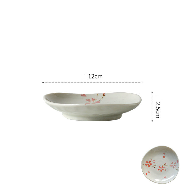 Flower Curtain Ceramic Plate Household Tableware