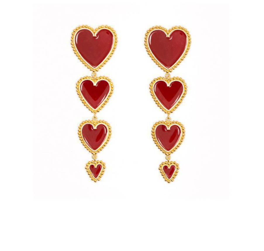 Love earrings punk wind earrings