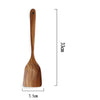 Teak Long Handle Cooking Spatula Household Solid Wood Spoon