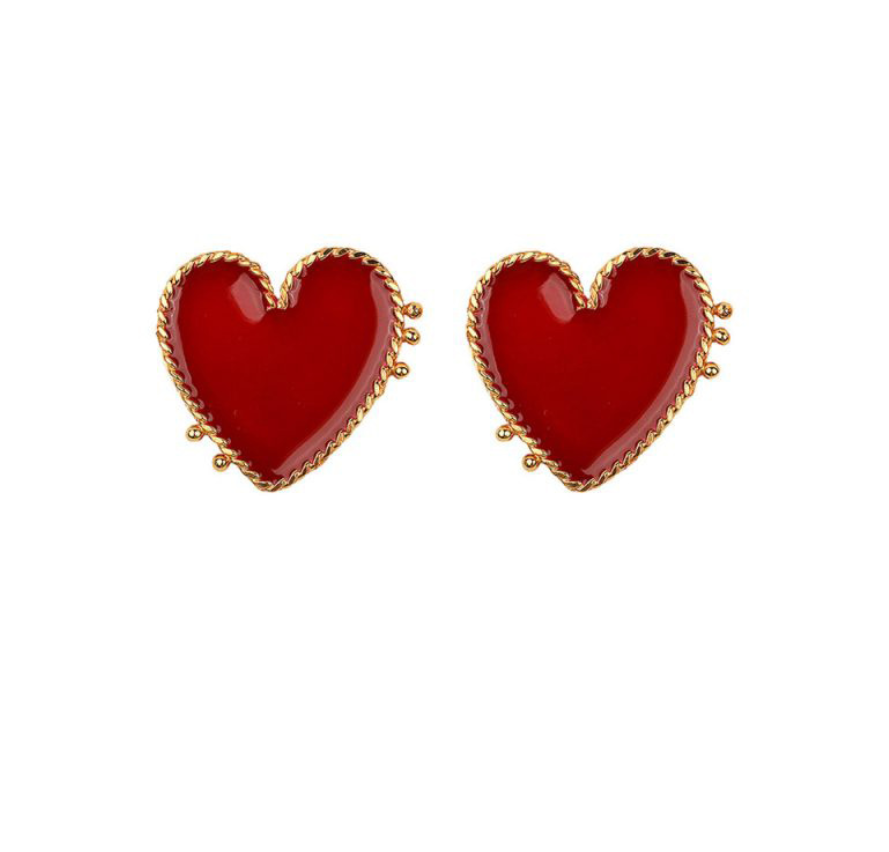 Love earrings punk wind earrings