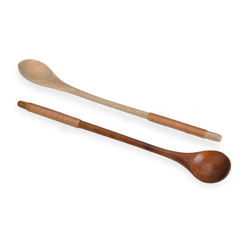 Tie A Long Wooden Spoon For Mixing