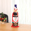 Wine bottle set with christmas decorations