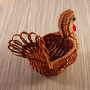 Rattan Woven Fruit Basket Cute Shape Fruit Bowls Tray Vegetable Snack Basket Novelty Animal Shaped Home Decors Organizer