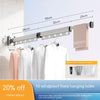 Suction Cup Folding Clothes Hanger Indoor Home Balcony Aluminum Retractable Drying Rack No Punching Folding Clothes Hanger