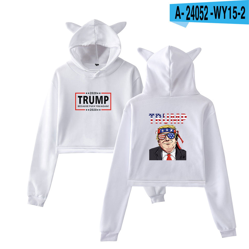 Ladies Trump Print Hoodie