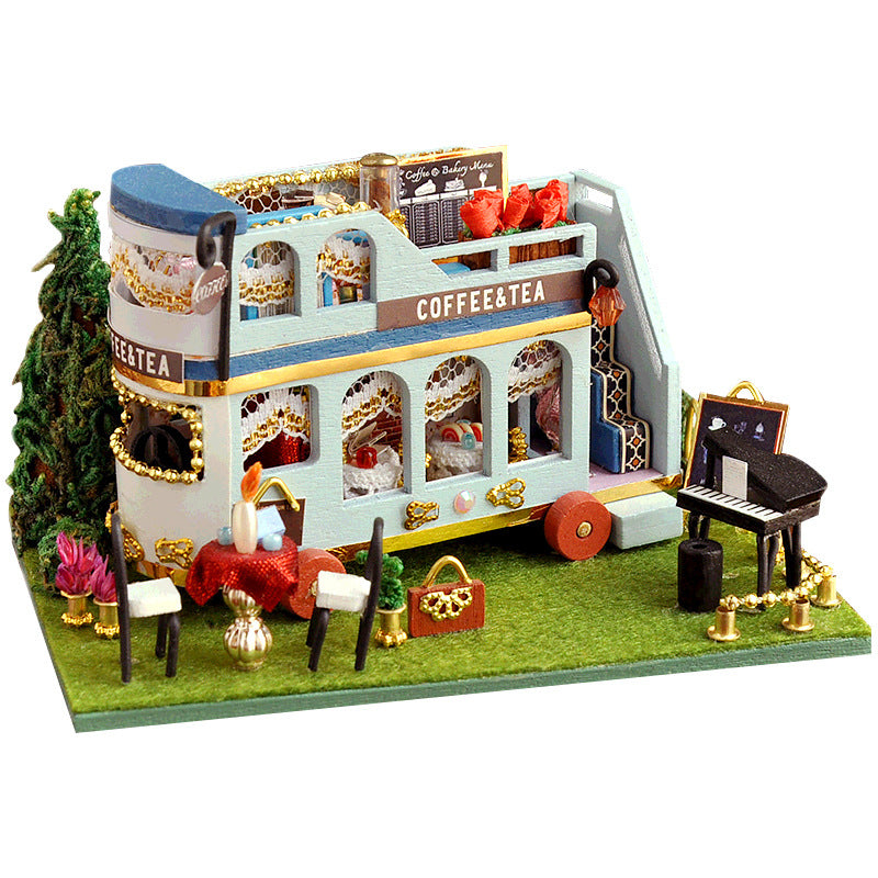 Cottage Court House Ancient Style House Model Toy Puzzle