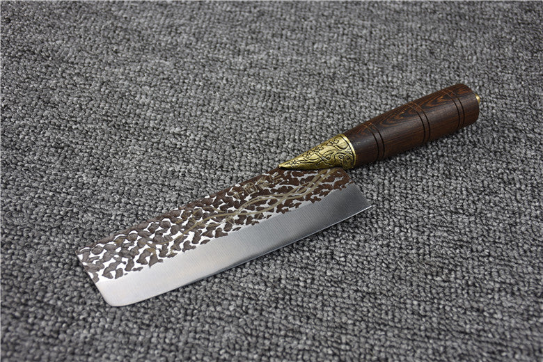 Longquan Hand Forged Hammered Small Kitchen Knife