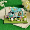 Cottage Court House Ancient Style House Model Toy Puzzle