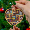 Holiday Decoration Christmas Tree Ornaments Acrylic Pendant Heart-shaped Bookshelf