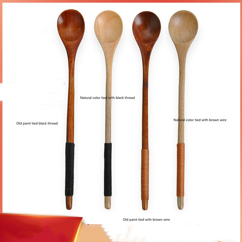 Tie A Long Wooden Spoon For Mixing