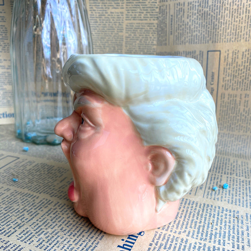 Funny Office Sand Sculpture Trump Mug