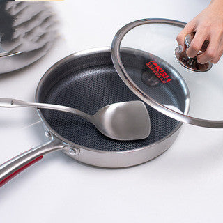 Stainless Steel Honeycomb Pan Cooking Skillet Steak Pan Saucepan