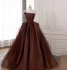 Skinny Banquet Evening With Bra Dresses Coffee Temperament Fluffy Skirt