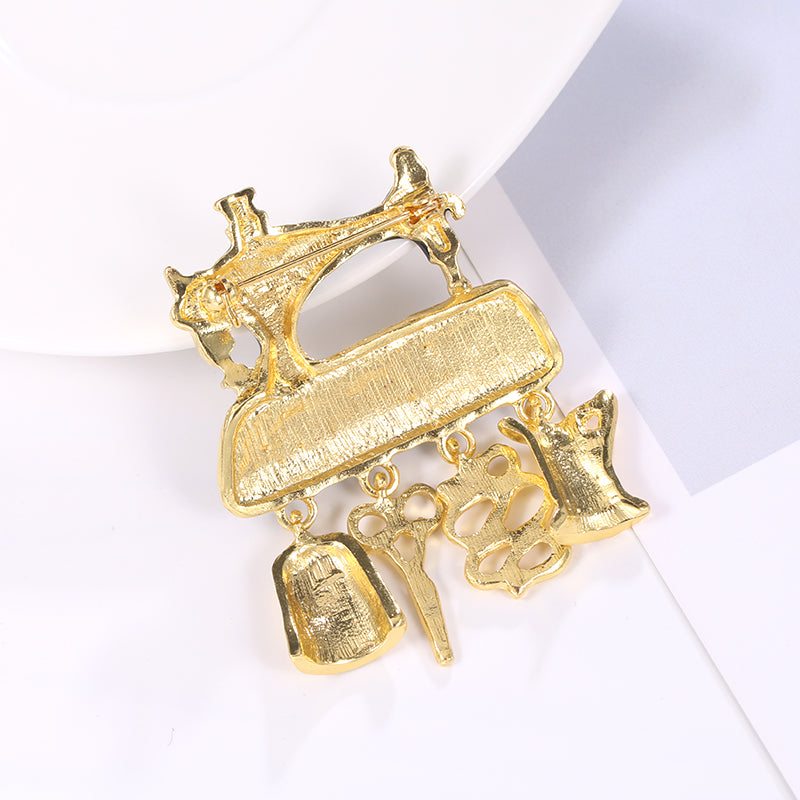 Sewing machine brooch