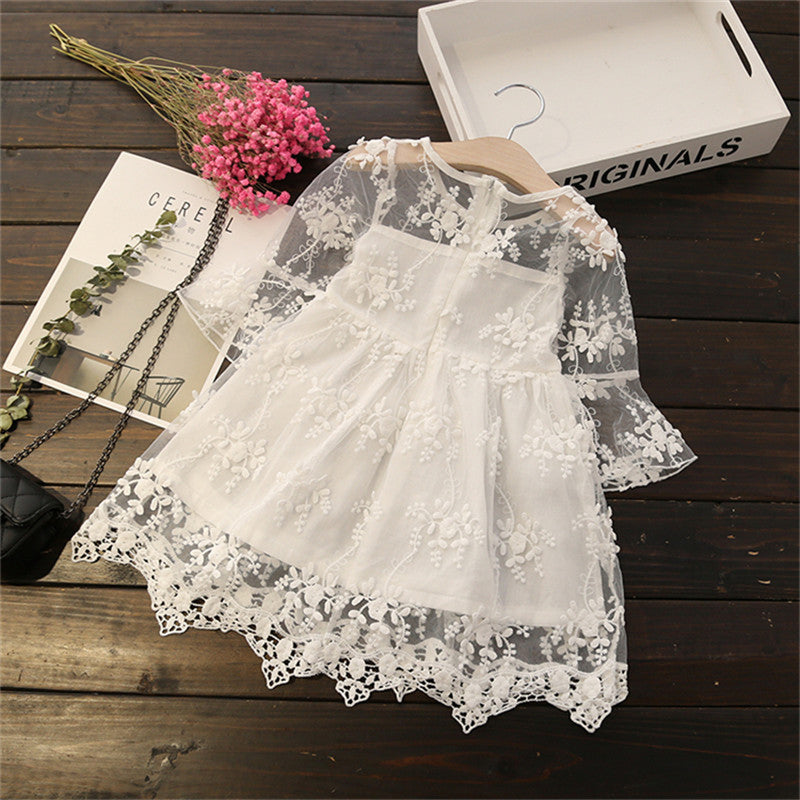 Children's Dress Embroidered Mesh Tulle Tutu Dress Skirt