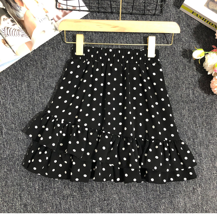 Fashion Women's Daisy Floral Lotus Leaf Skirt