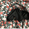 Fashion Women's Daisy Floral Lotus Leaf Skirt