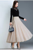 Half-length Skirt Women Fall Winter Over the Knee Long Skirt With Sweater High Waist A-line