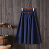 Small Literary A-Line Skirt Women Half-Length Skirt