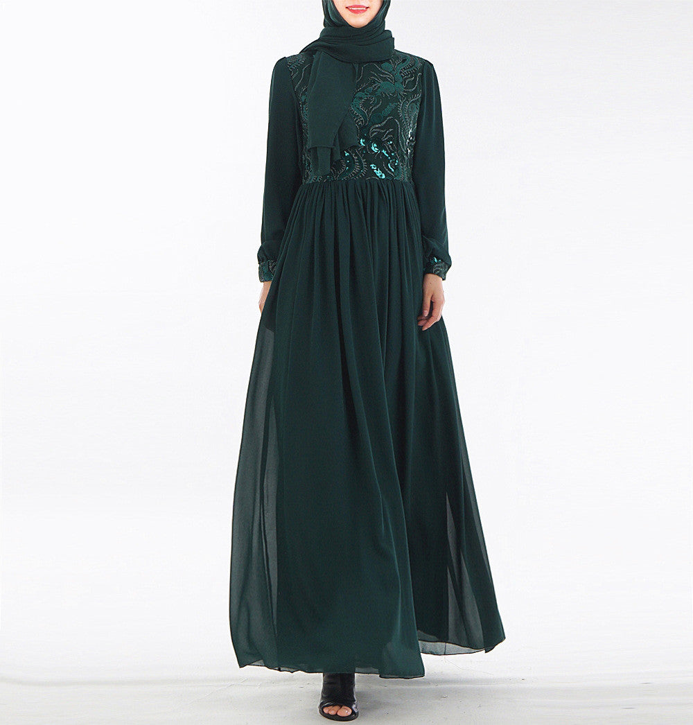 3D Embroidery Abaya Muslim Dress