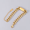 18K Gold Rectangular Chain Bracelet