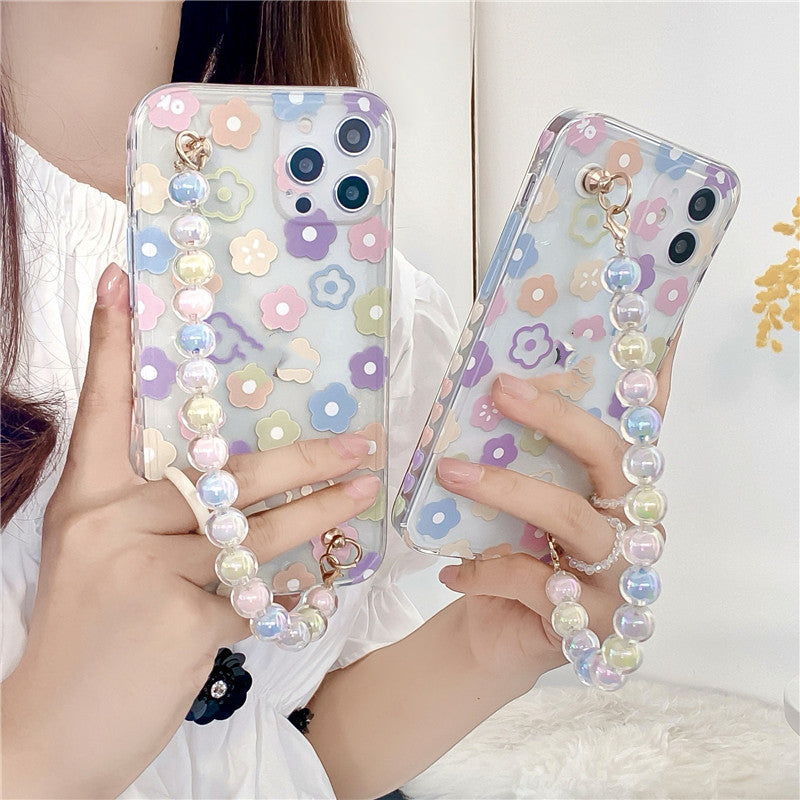 Flower Color Chain Phone Case Soft Shell