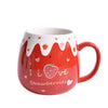 Ceramic Coffee Mug With Lid And Spoon Cute Creative Kawaii Water