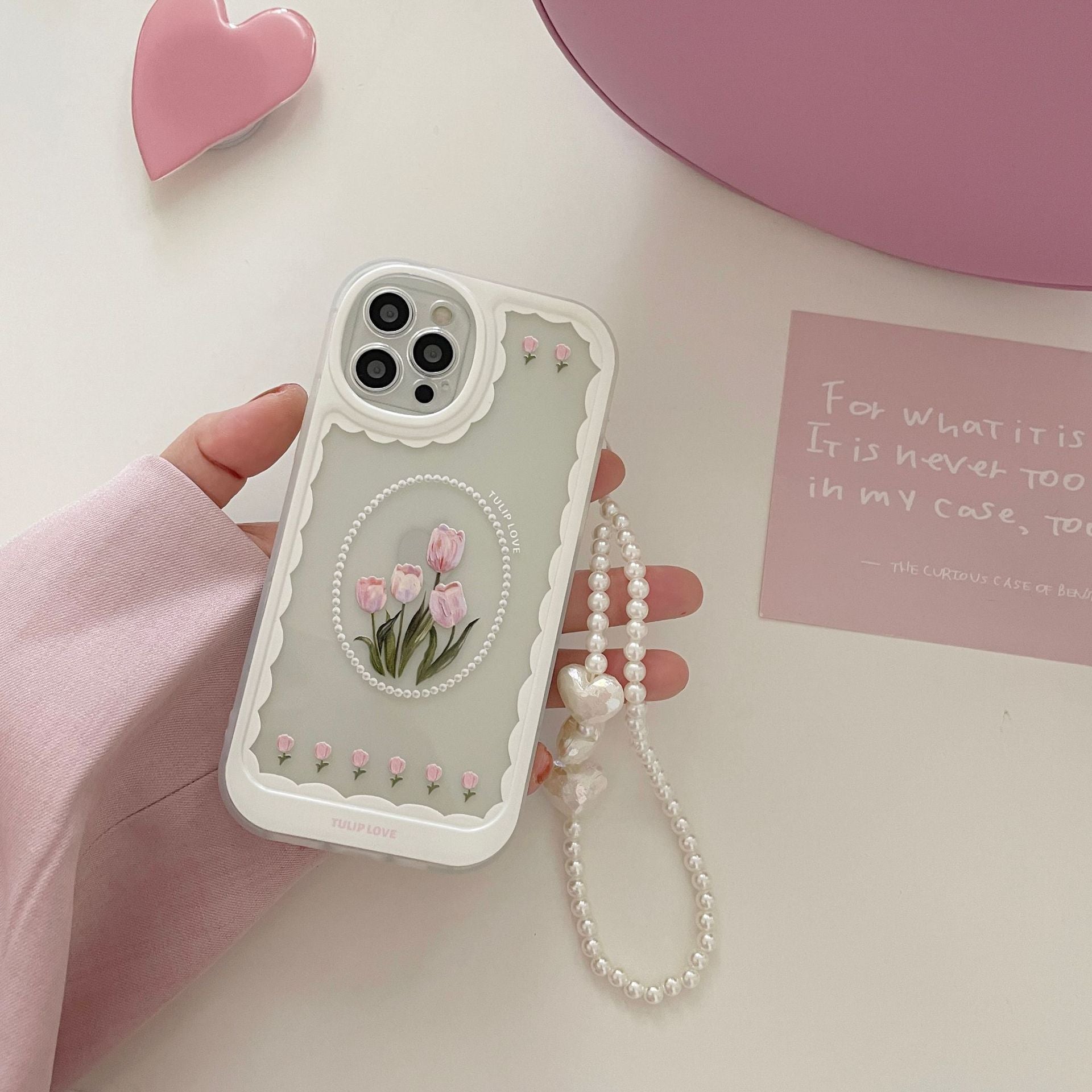 Tulip Vintage Phone Case With Chain