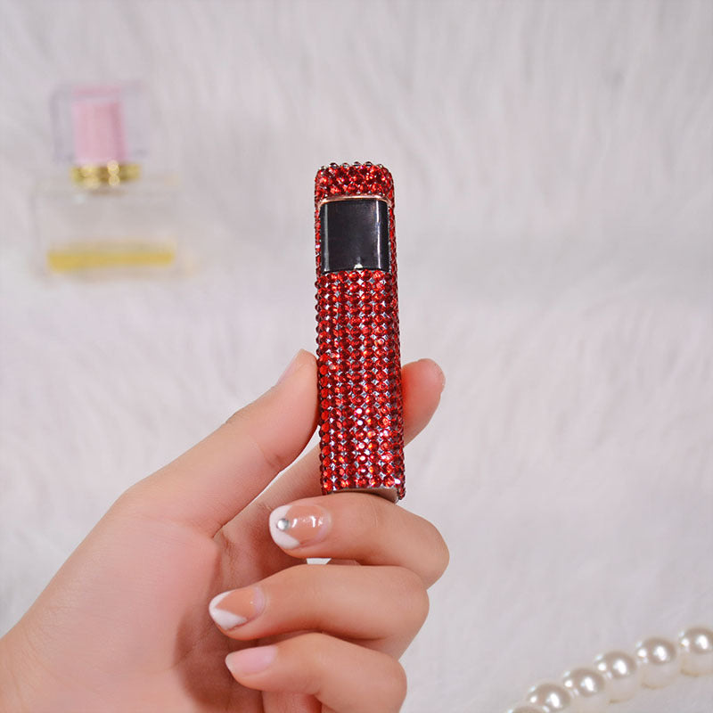 Rhinestone Touch Screen USB Rechargeable Windproof Smoke Lighter