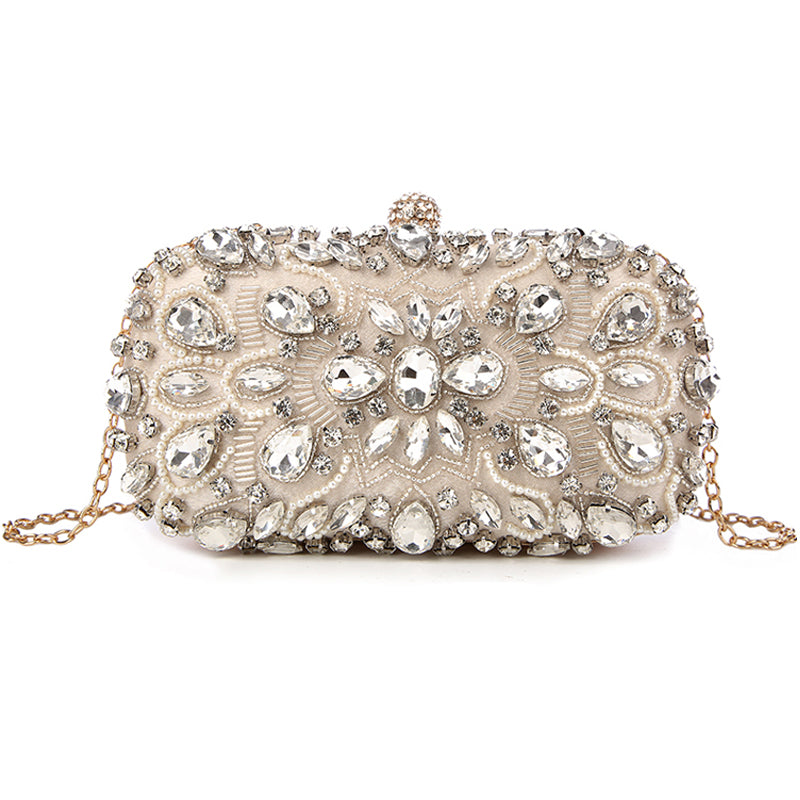 Diamond-studded ladies banquet evening bag