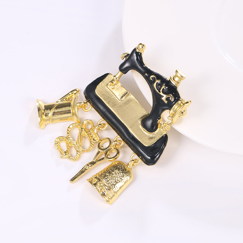 Sewing machine brooch