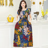 Women's Fashion Casual Cotton Linen Mid-length Dresses