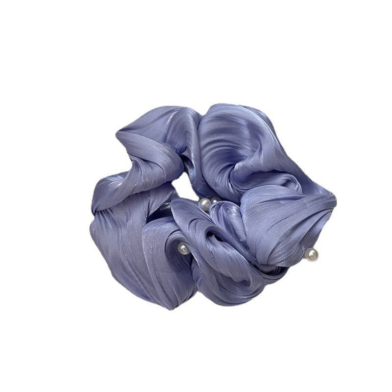 Pearl Texture Wavy Simple Ruffled Silk Scrunchies