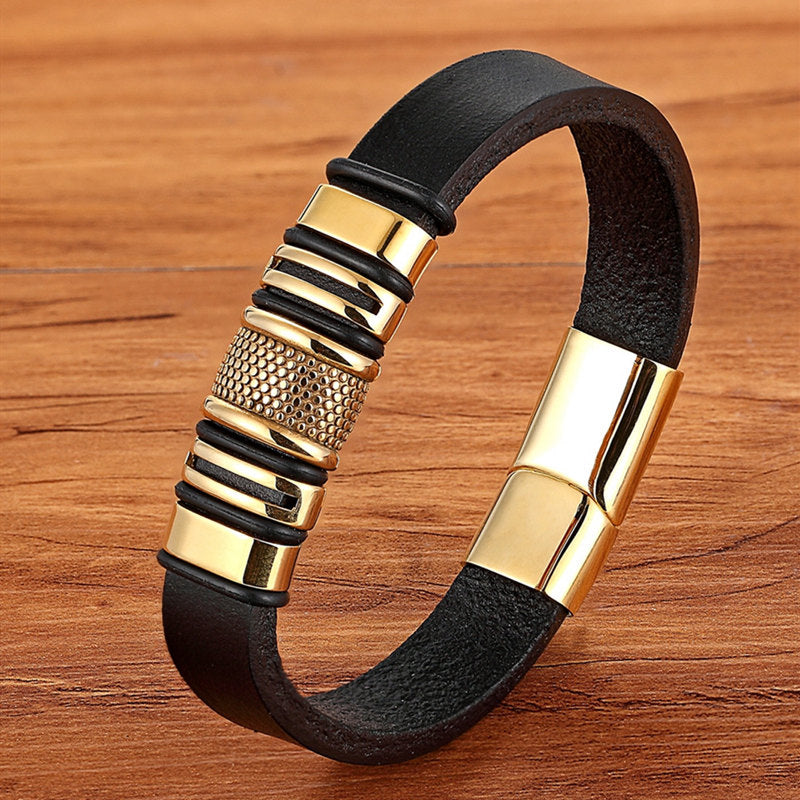 Scorpion Leather Woven Bracelet