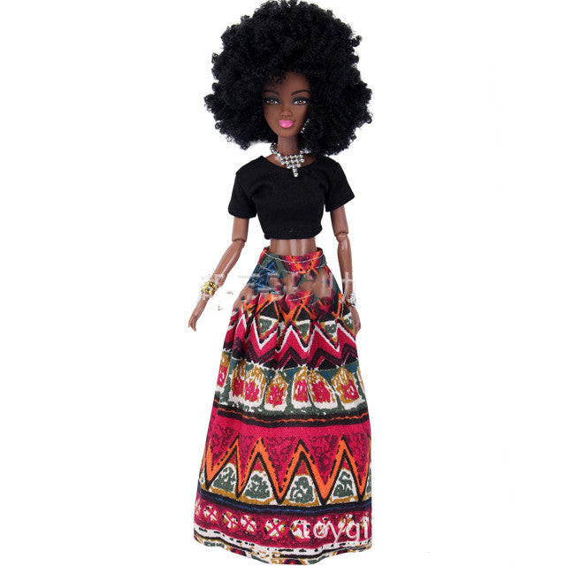 Black articulated doll