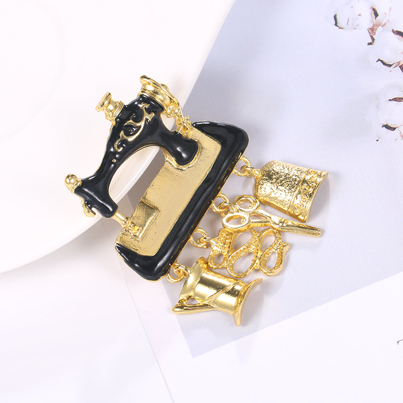 Sewing machine brooch