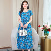 Women's Fashion Casual Cotton Linen Mid-length Dresses