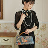 Women's Retro Cheongsam Leather Antique Handbag