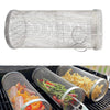 Rolling Grilling Basket Metal BBQ Barbecue Basket Net Portable Outdoor Camping Barbecue Rack Kitchen Gadgets