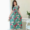 Women's Fashion Casual Cotton Linen Mid-length Dresses