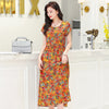 Women's Fashion Casual Cotton Linen Mid-length Dresses